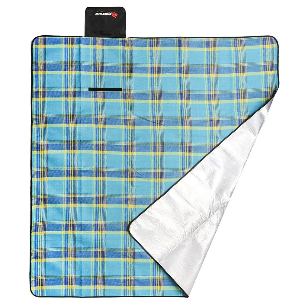 PICNIC BLANKET METEOR 180x200 cm blue grid TOURISM \ PICNIC BLANKETS