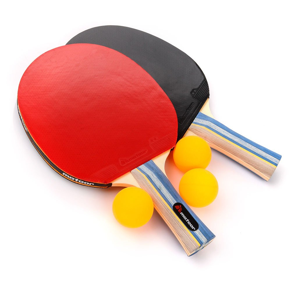 SET OF 2 TABLE TENNIS RACKETS METEOR QIN AND 3 BALLS SPORT \ TABLE